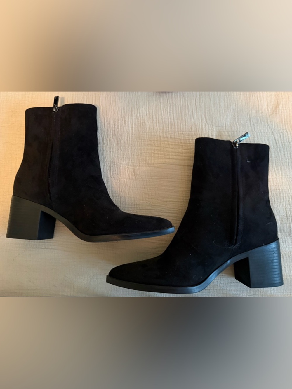 Splendid Black Suede Ankle Booties